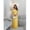 Yellow-S, variant on Elegant Off-Shoulder Ruched Waist Maxi Dress In Vibrant Yellow
