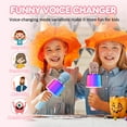 thumbnail image 6 of MINKUROW Kids Karaoke Microphone Toys for Birthday Gifts 4 5 6 7 8 9 10 11 12 Years Old Kids Christmas Party Ideas Gift for Boy and Girls Wireless Karaoke Machine Voice Changer Toy Microphone(Pink), 6 of 7