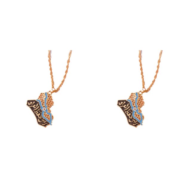 Guardurnaity Aleación Eleve cualquier atuendo con un collar elegante para mujeres - Para todas las edades Accesorio elegante Collar de acero República de Irak 2Conjunto