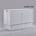 thumbnail image 5 of Clover Queen Size Murphy Bed Cabinet with Storage & Charging Ports, 5 of 5