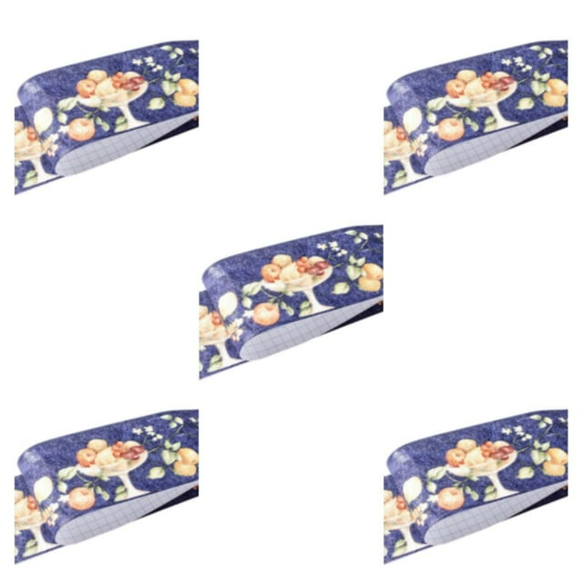 Maytalsory Papier Peint Rétro Mode PVC Imperméable pour Mur Robuste et Écologique pour Décoration de Salon fruit Bleu 5Set