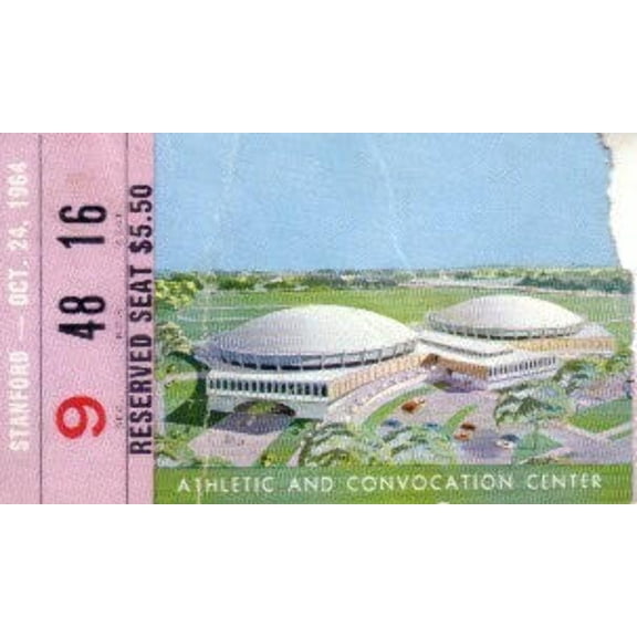 1964 Notre Dame vs Stanford Cardinal college football ticket stub (Ara Parseghian)