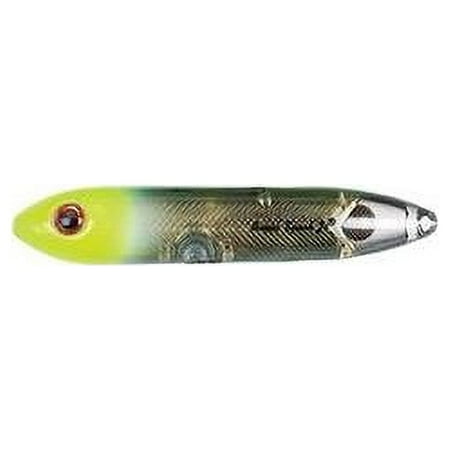 UPC: 0025436032869 | Heddon Super Spook Jr. Topwater Bait 3 1/2 1/2 oz Chartreuse Gold (X923624)