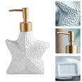 thumbnail image 2 of MasteelfCA Simple Style Star Shape Ceramic Pump Bottle Ceramic Soap Dispenser Bottle, 2 of 7