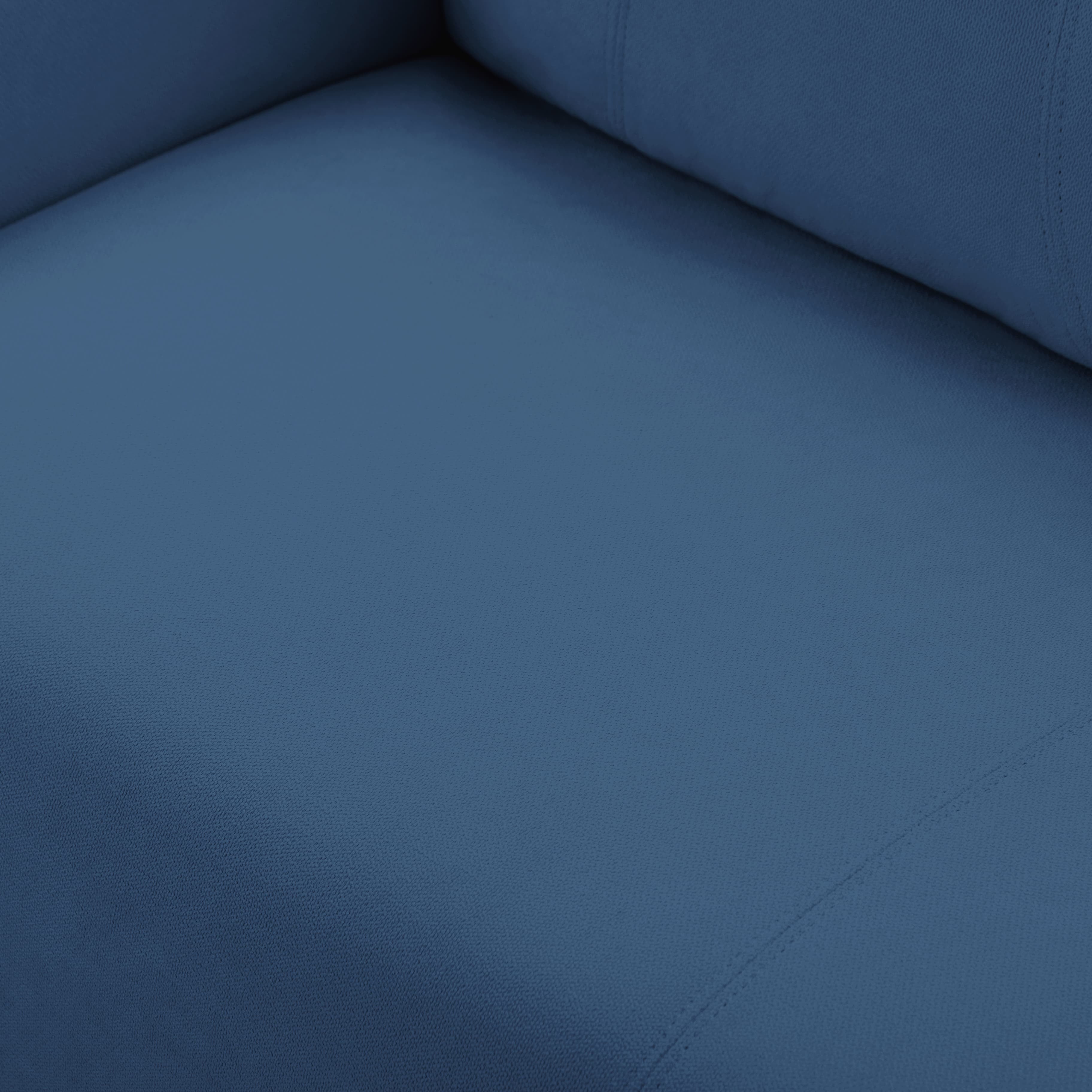 BSHTI 51.2”Loveseat Couch,Linen Blend Upholstery,Back Cushions are Removable,Solid Wood and Iron Combination,6 Colors for Choosing,Standard Couch(Navy Blue)