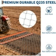 thumbnail image 4 of Royalbelle Drag Harrow, Rust-Resistant Chain Field Leveler with Front Rear Trays, UTV Tractor Attachment, 5FT x 4FT, Orange, 4 of 7