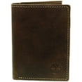 thumbnail image 1 of Timberland Men's Leather Wallet Double Billfold Section ID Card Window Trifold, 1 of 4