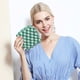 thumbnail image 5 of Bolsa De Almacenamiento Monedero de punto verde de gran capacidad con diseño de cuadros, bolsa de almacenamiento portátil para maquillaje y lápiz labial (1 unidad) JASKFLY, 5 of 9