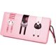 thumbnail image 1 of Bolsa de herramientas Mini bolso plegable de cuero sintético lindo 3 gato cremallera cartera bolsa para mujeres niñas, 1 of 5