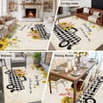thumbnail image 5 of 5x7 Area Rugs for Living Room, Cute Pig Non Slip Area Rugs for Kitchen Bedroom Entryway, County Sunflowers Truck Farmhouse Black White Plaid Washable Carpet Runner Rug Floor Mats for Bedroom, 5 of 8