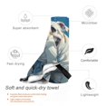 thumbnail image 3 of Daiia Starry Sky Cloud Bulldog Pattern Quick Dry Towel, Super Absorbent Travel Towel with Hanging Loop & Carabiner, Lightweight Compact Fast-Drying Microfiber Towel-31.5"x63", 3 of 8