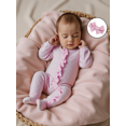 thumbnail image 5 of BemeyourBBs Baby Girl Fall Footies and Headband 2 Pcs Set Plaid Long Sleeve Romper, 5 of 9