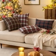 thumbnail image 3 of Funda de almohada MIULEE Scottish Plaid 30x61 cm rojo y blanco, 3 of 6