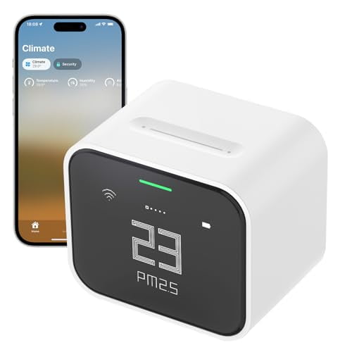 Air Monitor Lite, Apple HomeKit Compatible Wi-Fi Indoor Air Quality Meter Detects Home CO2, PM2.5, PM10, Temperature, and Humidity$$Other