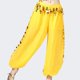 thumbnail image 2 of Pantalones elegantes de danza del vientre para mujer - Pantalones anchos con abertura de gasa y lentejuelas - Cintura elástica, talla única para cinturas de 68-110 cm, 2 of 3