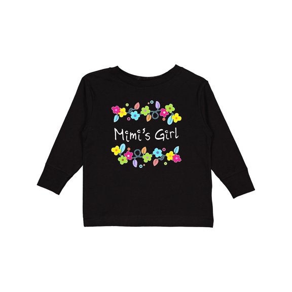 Inktastic Mimis Girl- bright flowers Girls Long Sleeve Toddler T-Shirt
