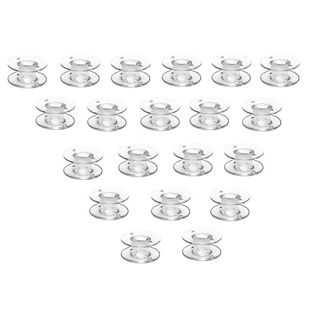MasteelfCA 50pcs 2.1cm Clear Plastic Domestic Sewing Machine Bobbins