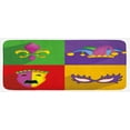 thumbnail image 1 of Mardi Gras Kitchen Mat, Colorful Frames Festival Themed Harlequin Hat and Fleur De Lis Print, Plush Decorative Kitchen Mat with Non Slip Backing, 47" X 19", Multicolor, by Ambesonne, 1 of 1