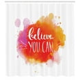 thumbnail image 3 of Ambesonne Colorful Shower Curtain, Believe You Can Words, 69"Wx84"L, Multicolor, 3 of 3
