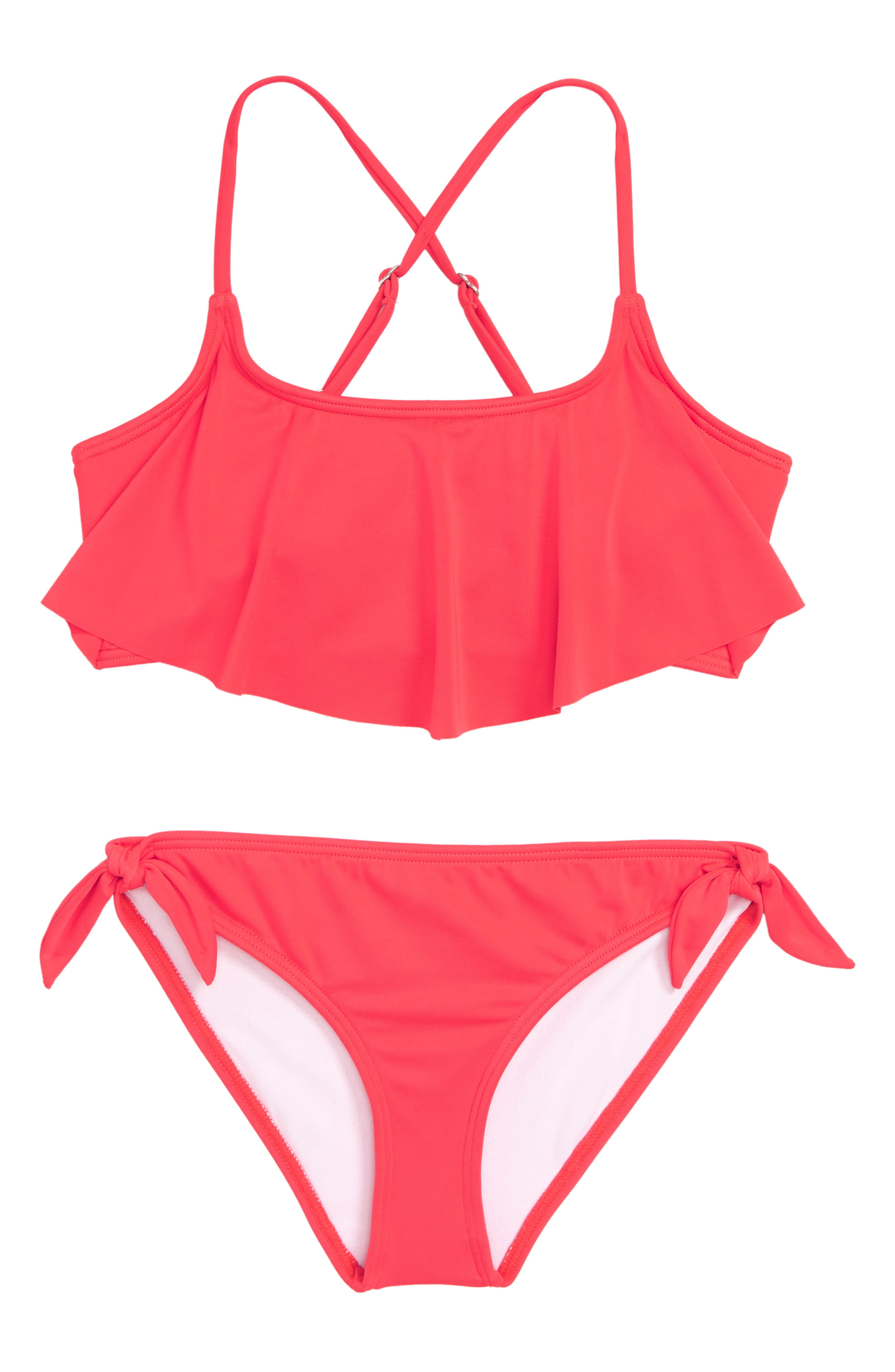 Billabong - Girls Deep Flutter Tankini Set Swimwear 14 - Walmart.com ...