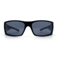 thumbnail image 5 of Locs Mens Skull Arm Thick Temple Wrap Biker Gangster Sunglasses Matte Black, 5 of 8