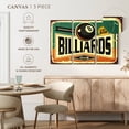 thumbnail image 5 of Elephant Stock Billiards Club Wall Art - Horizontal Multi Panel Canvas - Living Room Wall Decor - Wall Signs Multi Panel - Beige And Black Decor - 57" x 36", 5 of 8