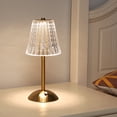thumbnail image 6 of xgfhyjeh Living Room Crystal Clear Table Lamps Contemporary Bedside Side End Led Table Lamp Modern Natural Nightstand Light Home Office Room Decor Decoration,Acrylic, 6 of 6