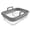 Gray, variant on 8x6x3 Inchs Air Fryer Glass Baking Tray, Dual Compartment Borosilicate Glass Baking Dish Heat Resistant Transparent Oven Tray for Cooking Roasting, Replacement Glass Pan, Black