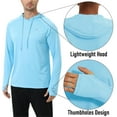 thumbnail image 3 of YuKaiChen Men's Sun Shirts UPF 50+ Protection Hoodie Rash Guard Shirt SPF UV Shirt Long Sleeve Fishing Outdoor Lightweight, 3 of 7