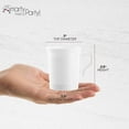 thumbnail image 3 of Smarty Had A Party 8 oz White with Silver Plastic Coffee Mugs with Handles Set of 120 Disposable Cups for Hot Beverages, Tea, and Parties, Elegant Drinkware for Events, 3 of 7