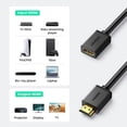 thumbnail image 4 of q0C UGREEN 10140 0.5m 4K HDMI Male to Female Cord Extension Cable d3V for Nintendo Switch Xbox One P, 4 of 5