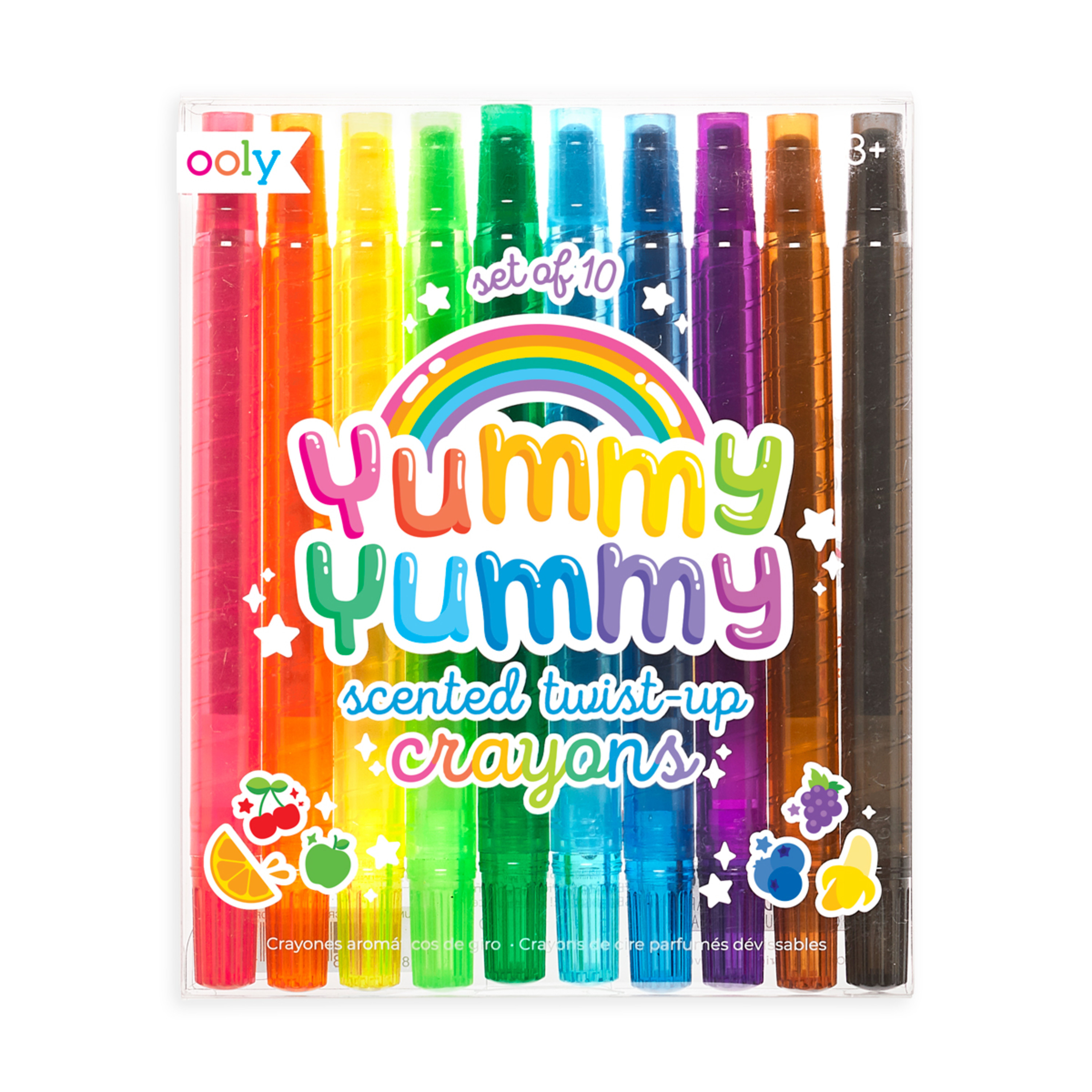 OOLY Yummy Yummy Scented Twist-Up Crayons, 10-Colors