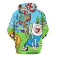 thumbnail image 3 of Adventure Time Unisex Adult Hoodie Casual Hooded Sweatshirt Pullover Novelty 3D Printed Sweater Jacket XL, 3 of 8