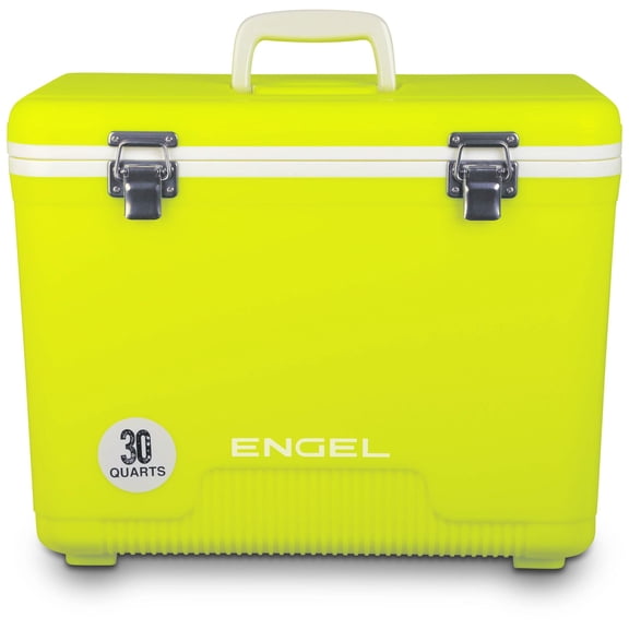 ENGEL 30 Qt Leak-Proof Compact Insulated Drybox Cooler - Yellow High-Visibility