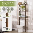 thumbnail image 4 of Organizador de baño AmazerBath de bambú, 3 niveles, encima del inodoro, color nogal, 4 of 8