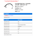 thumbnail image 2 of Front Right Brake Hose - Compatible with 2005 - 2008 Ford F-150 2006 2007, 2 of 2