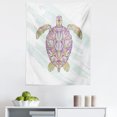 thumbnail image 1 of Ethnic Tapestry, Motifs on a Shell of a Sea Turtle Colorful Floral Design Underwater Animal, Fabric Wall Hanging Decor for Bedroom Living Room Dorm, 5 Sizes, Multicolor, by Ambesonne, 1 of 1