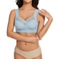 thumbnail image 2 of UoCefik Zenchic Bra for Women Full Coverage Seamless Bra Wireless Push Up Bras Comfort T-Shirt Bras Light Blue XXL, 2 of 6