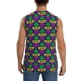 thumbnail image 4 of Goofa Mardi Gras Carnival3 Printed Men's Sleeveless T-Shirt - Athletic Gym Workout Tank Top for Men - Moisture-Wicking, UPF 30+ Quick-Dry Muscle Tee-Large, 4 of 8