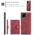 thumbnail image 5 of For Samsung Galaxy A12 Case 5G, Wallet with Detachable Magnetic Card Pockets,fit Car Mount, 2 in 1 Durable PU Leather Money Card Sleeve Kickstand Shockproof Protection Back Flip Cover - Red, 5 of 8