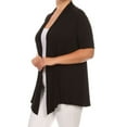 thumbnail image 4 of Moa Collection Women's Plus Size Open Front Cardigan – Casual Short Sleeve Design, 4 of 6