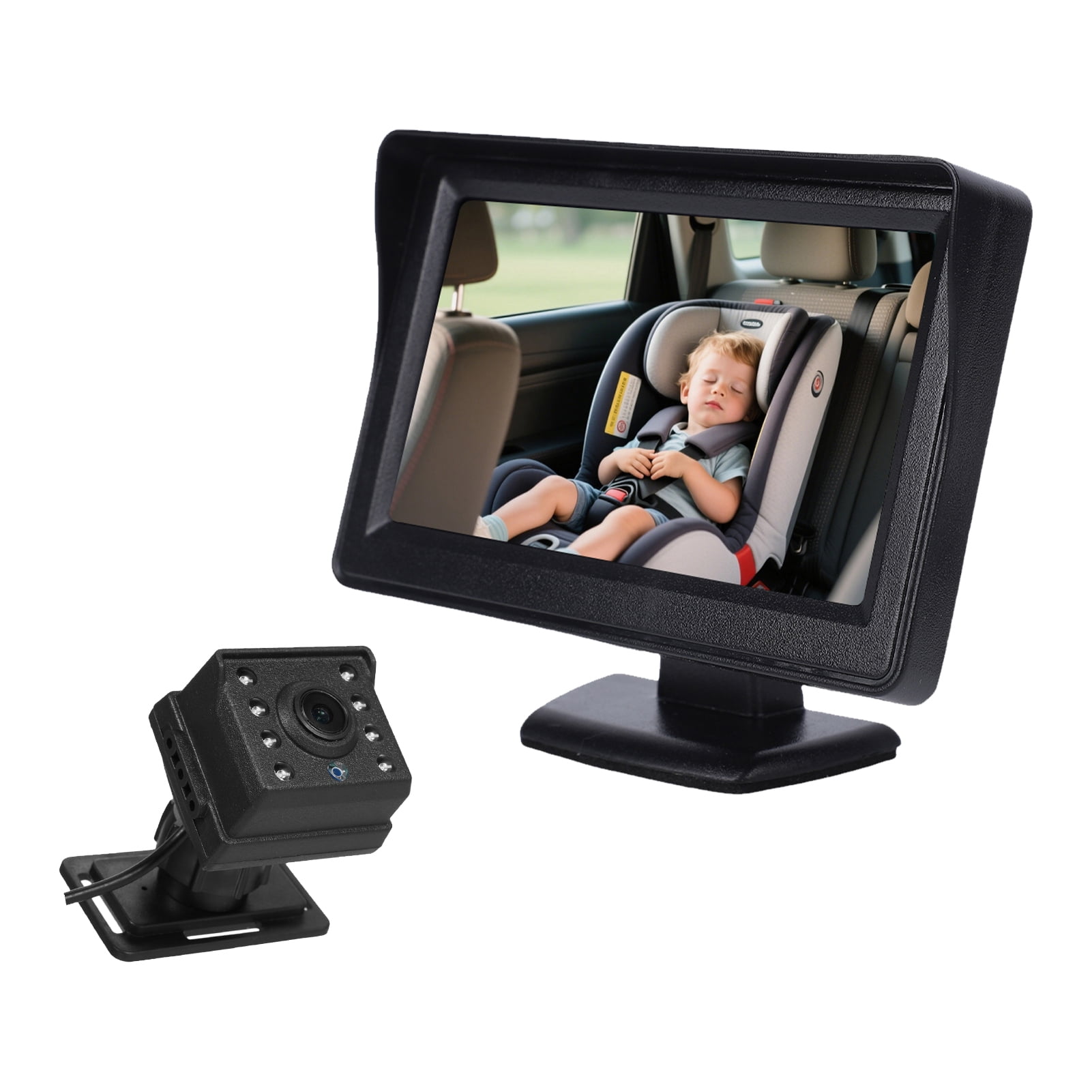 Night Baby Car Camera Baby Car Camera 4.3" Monitor 1080P Rear Facing Backseat Camera with Night Vision 360 Rotation 150 Viewing Angle for Newborn Infant Safety