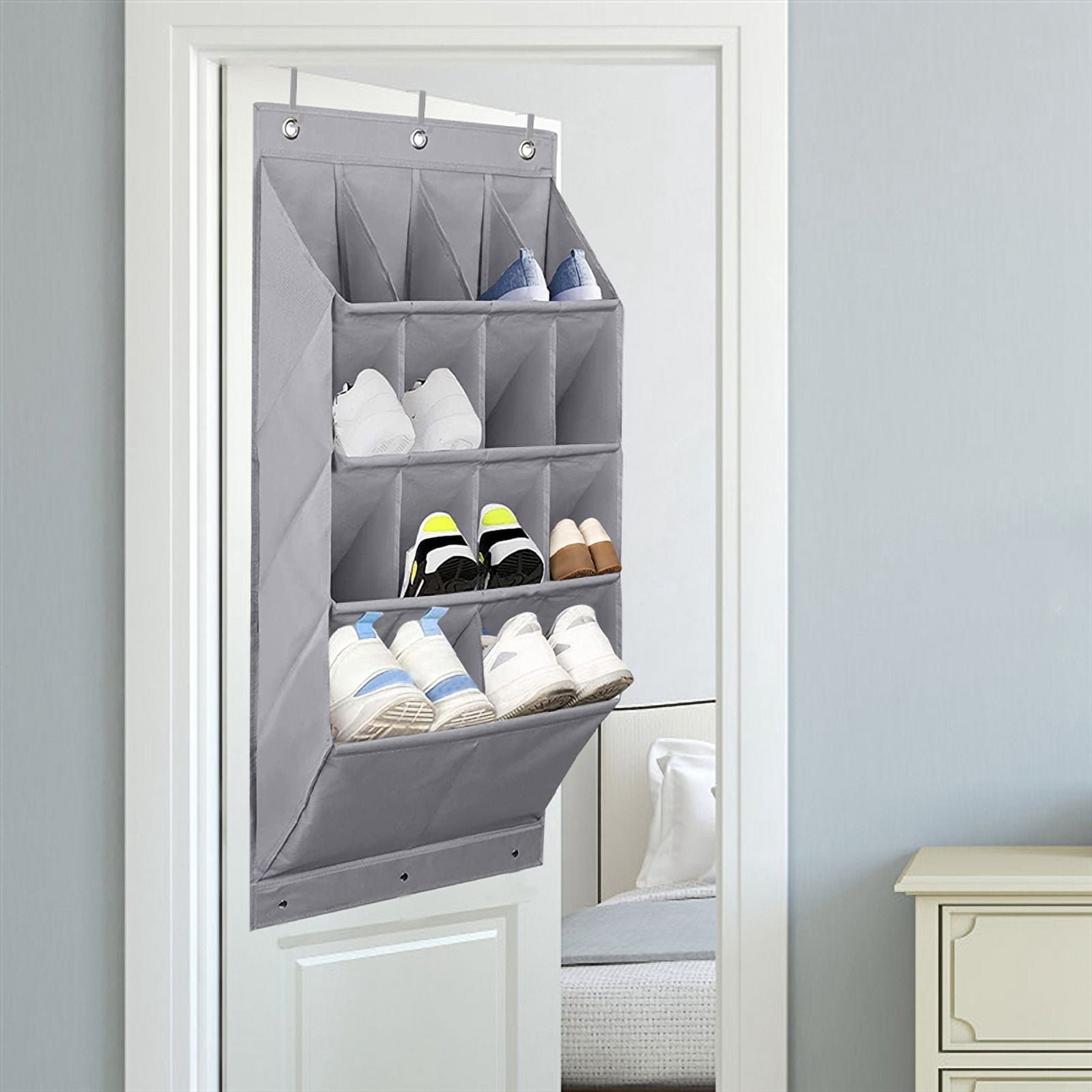 14 Grid Shoes Organizer Rack Door Shoes Organizer for Room Over Door Hanging Storage Holder Bedroom Shoes Storage Bag