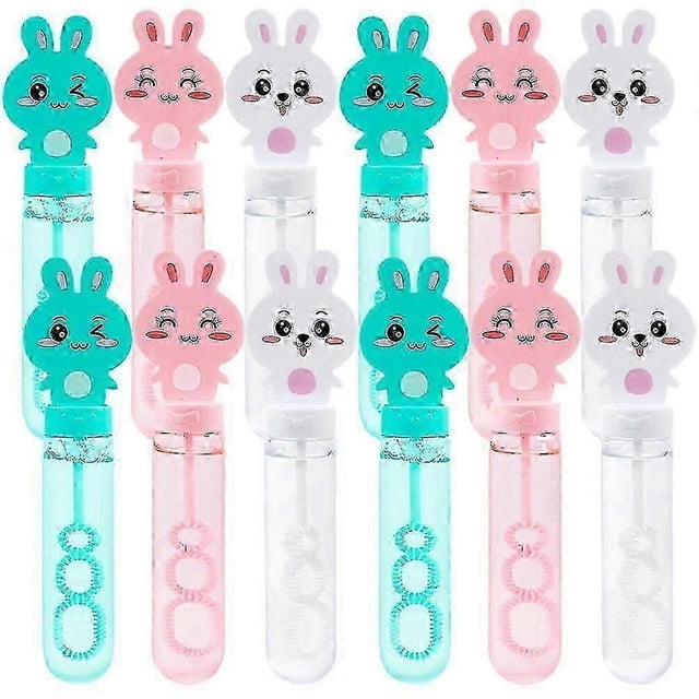 12pcs Bunny Bubble Wand Bubble Blowing Plaything Bubble Blowing Stick Bubble Wand