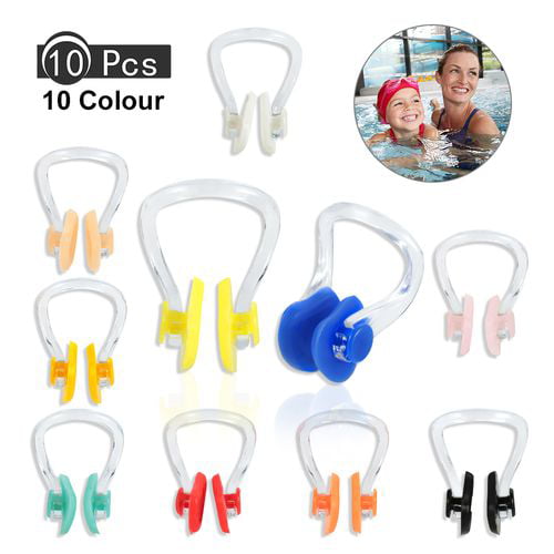Zoggs Silicone Pad Swimming Nose Clip With Carry Case two different colors 