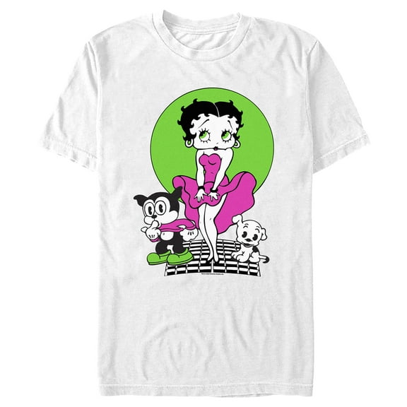 Men's Betty Boop Iconic Pose  Graphic Tee White Medium