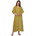 thumbnail image 1 of Moomaya Robe Maxi Kaftan de Maternité Longue pour Femmes à Manches Kimono Boutonnée, 1 of 5