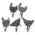 thumbnail image 1 of uds silueta de gallo acrílico ahuecado estilos surtidos detalles ricos estacas de gallo negro para jardín patio trasero sendero, 1 of 5