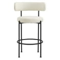 thumbnail image 6 of Modway Albie Boucle Fabric Bar Stools - Set of 2 in Ivory Black, 6 of 11