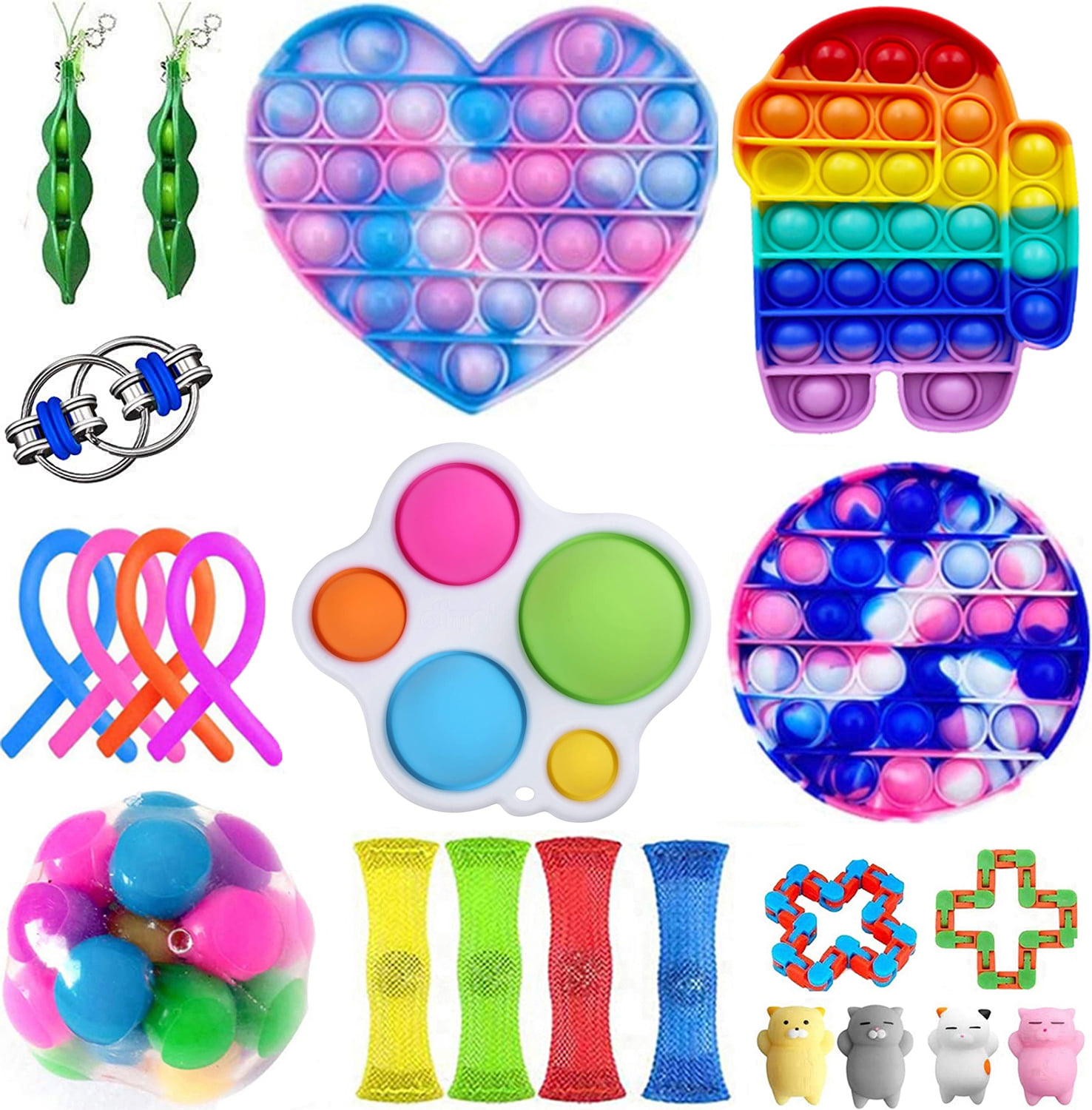 Calming Anxiety Relief Details about   Push Pop Up Fidget Game Sensory Toy Multiple Colours 